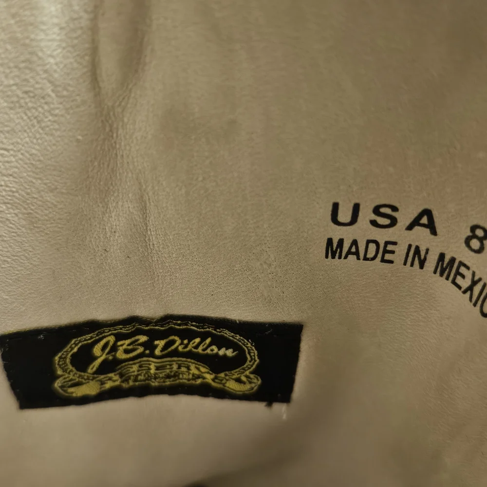 J.B. Dillon Cream and Black Cowboy Boots - Picture 10 of 11
